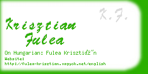 krisztian fulea business card